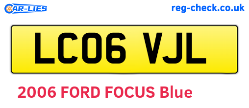 LC06VJL are the vehicle registration plates.
