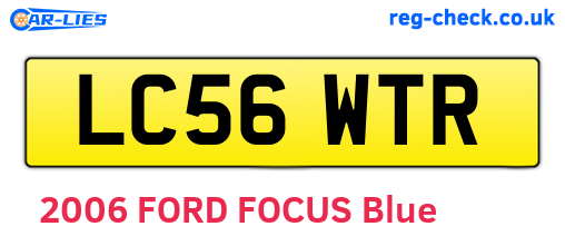 LC56WTR are the vehicle registration plates.