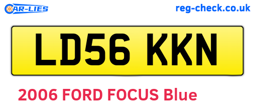 LD56KKN are the vehicle registration plates.