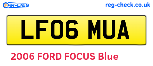 LF06MUA are the vehicle registration plates.