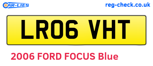 LR06VHT are the vehicle registration plates.
