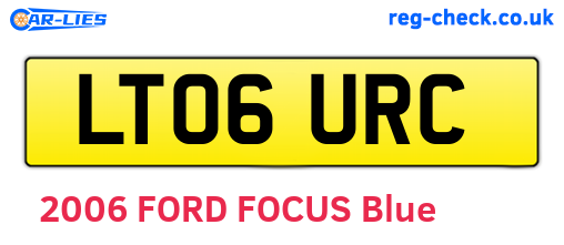 LT06URC are the vehicle registration plates.