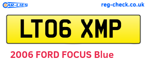 LT06XMP are the vehicle registration plates.