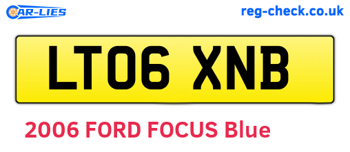 LT06XNB are the vehicle registration plates.