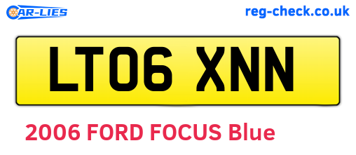 LT06XNN are the vehicle registration plates.