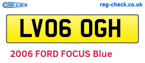 LV06OGH are the vehicle registration plates.
