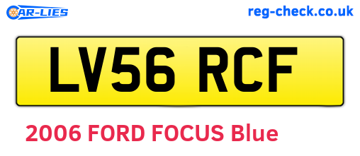 LV56RCF are the vehicle registration plates.