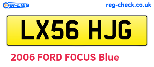 LX56HJG are the vehicle registration plates.