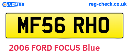 MF56RHO are the vehicle registration plates.