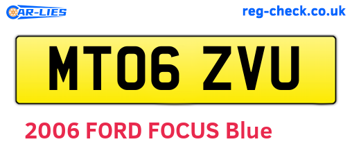 MT06ZVU are the vehicle registration plates.