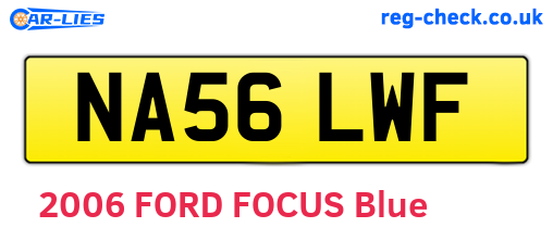 NA56LWF are the vehicle registration plates.