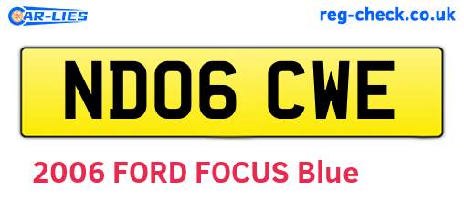ND06CWE are the vehicle registration plates.