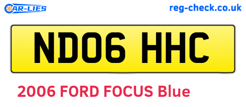 ND06HHC are the vehicle registration plates.