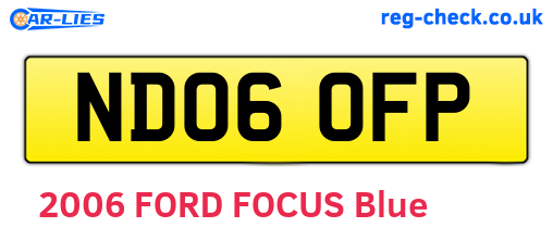 ND06OFP are the vehicle registration plates.