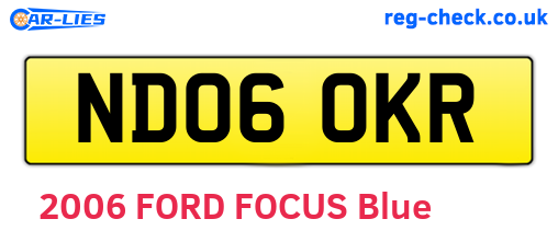 ND06OKR are the vehicle registration plates.