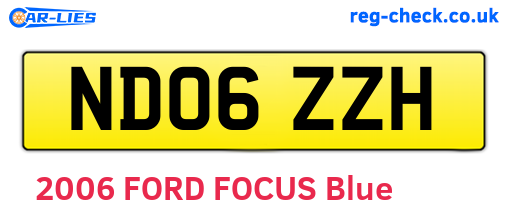ND06ZZH are the vehicle registration plates.