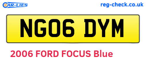 NG06DYM are the vehicle registration plates.