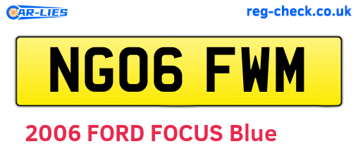 NG06FWM are the vehicle registration plates.