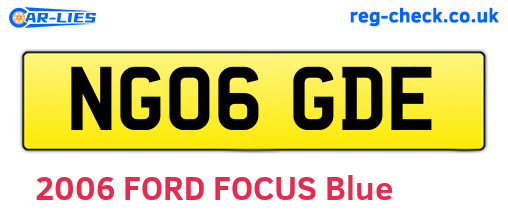 NG06GDE are the vehicle registration plates.
