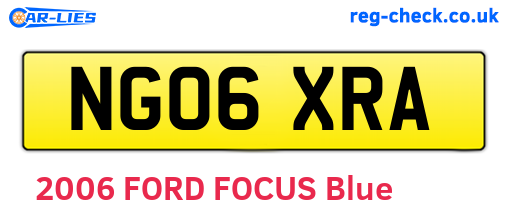 NG06XRA are the vehicle registration plates.