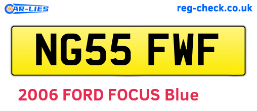 NG55FWF are the vehicle registration plates.