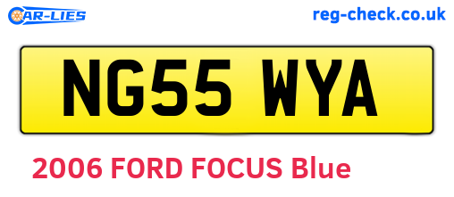 NG55WYA are the vehicle registration plates.