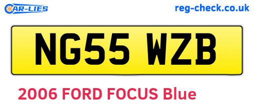 NG55WZB are the vehicle registration plates.