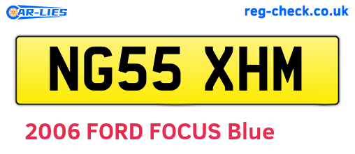 NG55XHM are the vehicle registration plates.