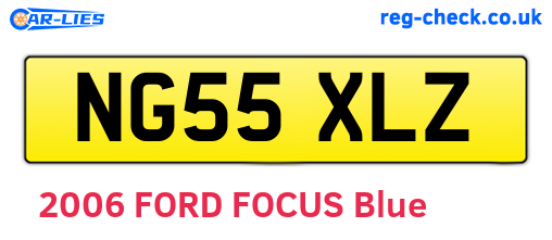 NG55XLZ are the vehicle registration plates.