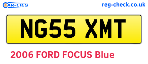 NG55XMT are the vehicle registration plates.