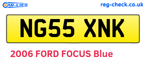 NG55XNK are the vehicle registration plates.