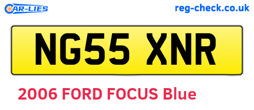NG55XNR are the vehicle registration plates.