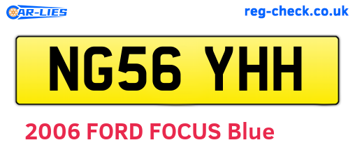 NG56YHH are the vehicle registration plates.