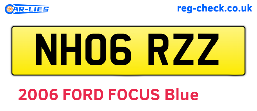 NH06RZZ are the vehicle registration plates.