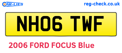 NH06TWF are the vehicle registration plates.