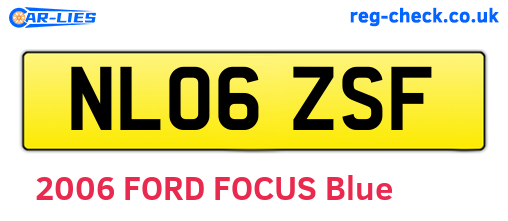 NL06ZSF are the vehicle registration plates.