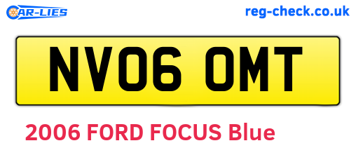 NV06OMT are the vehicle registration plates.