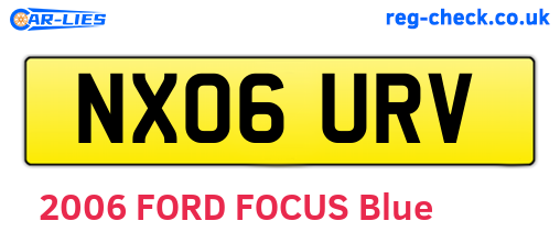 NX06URV are the vehicle registration plates.