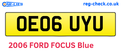 OE06UYU are the vehicle registration plates.