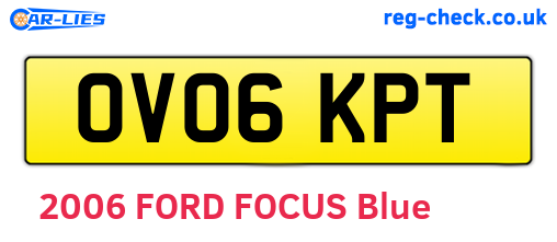 OV06KPT are the vehicle registration plates.