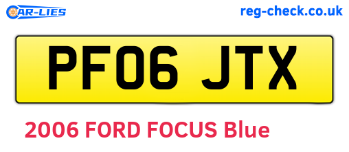 PF06JTX are the vehicle registration plates.