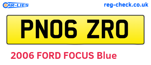 PN06ZRO are the vehicle registration plates.