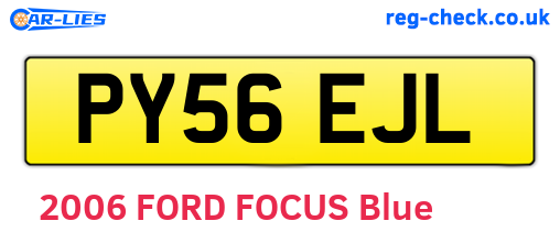 PY56EJL are the vehicle registration plates.