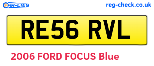 RE56RVL are the vehicle registration plates.