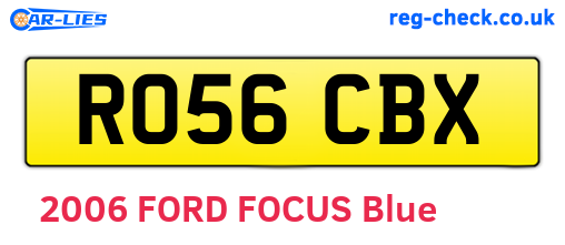 RO56CBX are the vehicle registration plates.