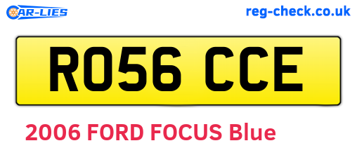 RO56CCE are the vehicle registration plates.