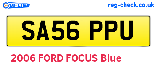SA56PPU are the vehicle registration plates.
