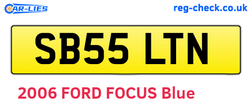 SB55LTN are the vehicle registration plates.
