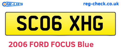 SC06XHG are the vehicle registration plates.