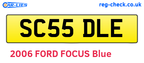 SC55DLE are the vehicle registration plates.